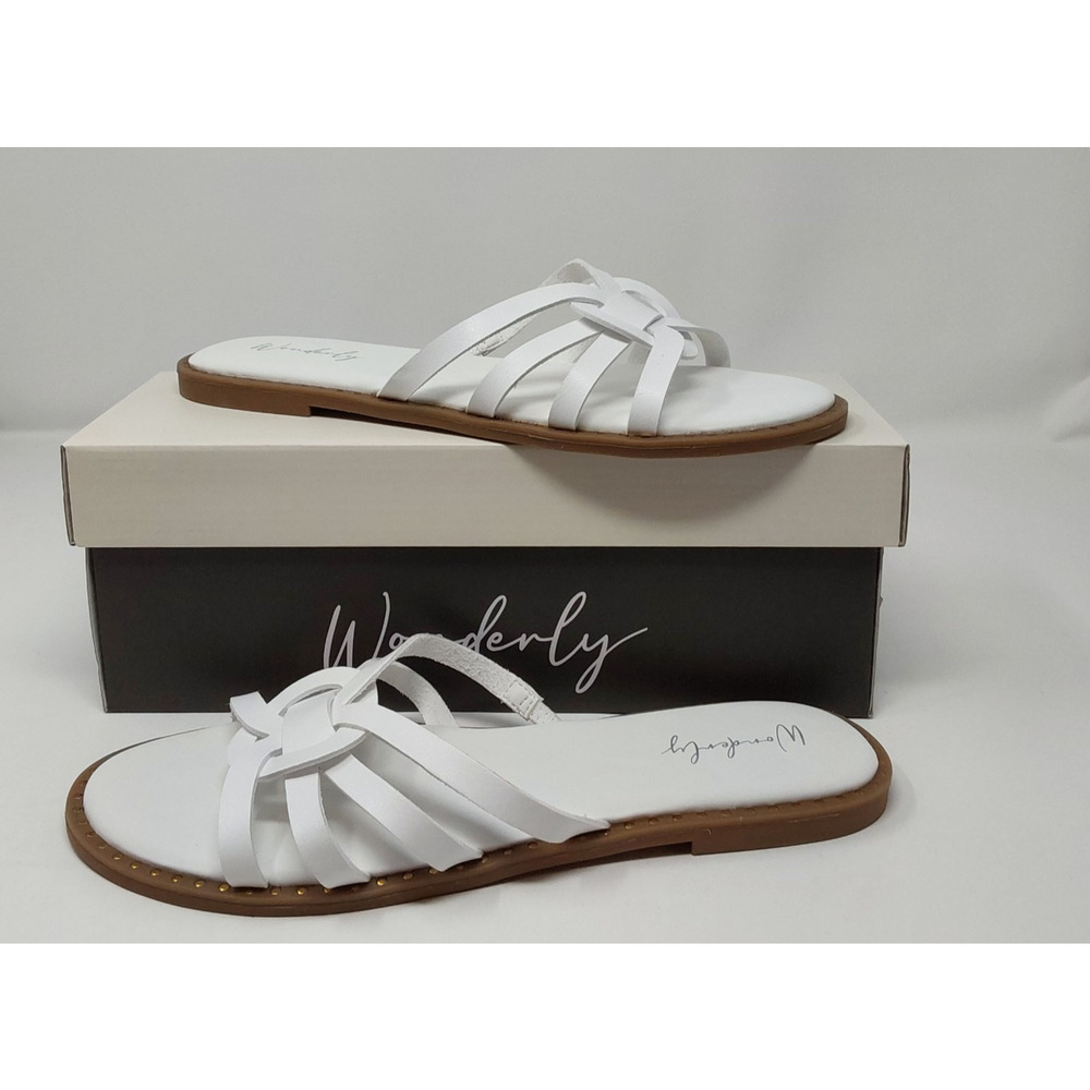 Wonderly Women's Tara Slide Sandals White Size 10